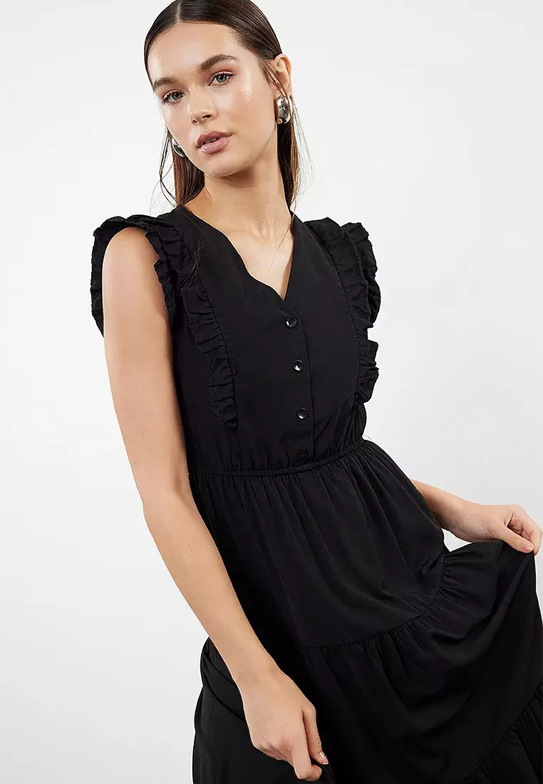 Buy Trendyol Tiered Ruffle Dress 2025 Online | ZALORA