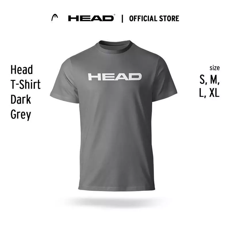 HEAD T-Shirt Men Cotton Grey - Kaos Pria (Abu-Abu)