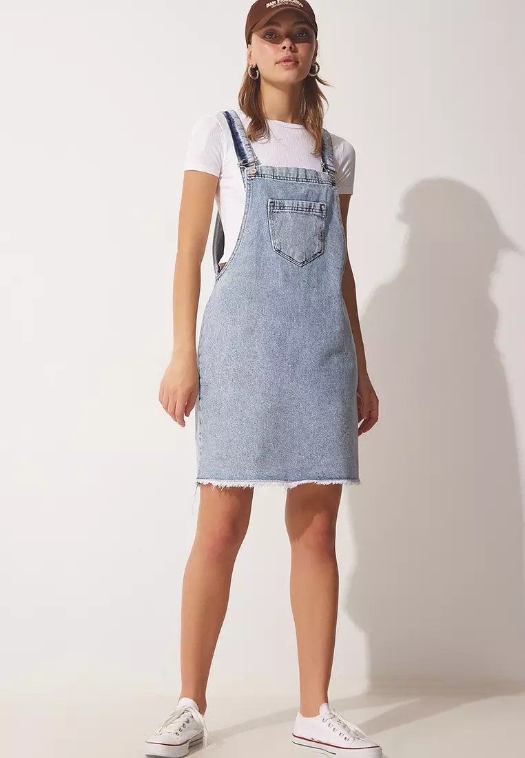 Buy Happiness Istanbul Pocket Denim Dungaree Dress 2024 Online