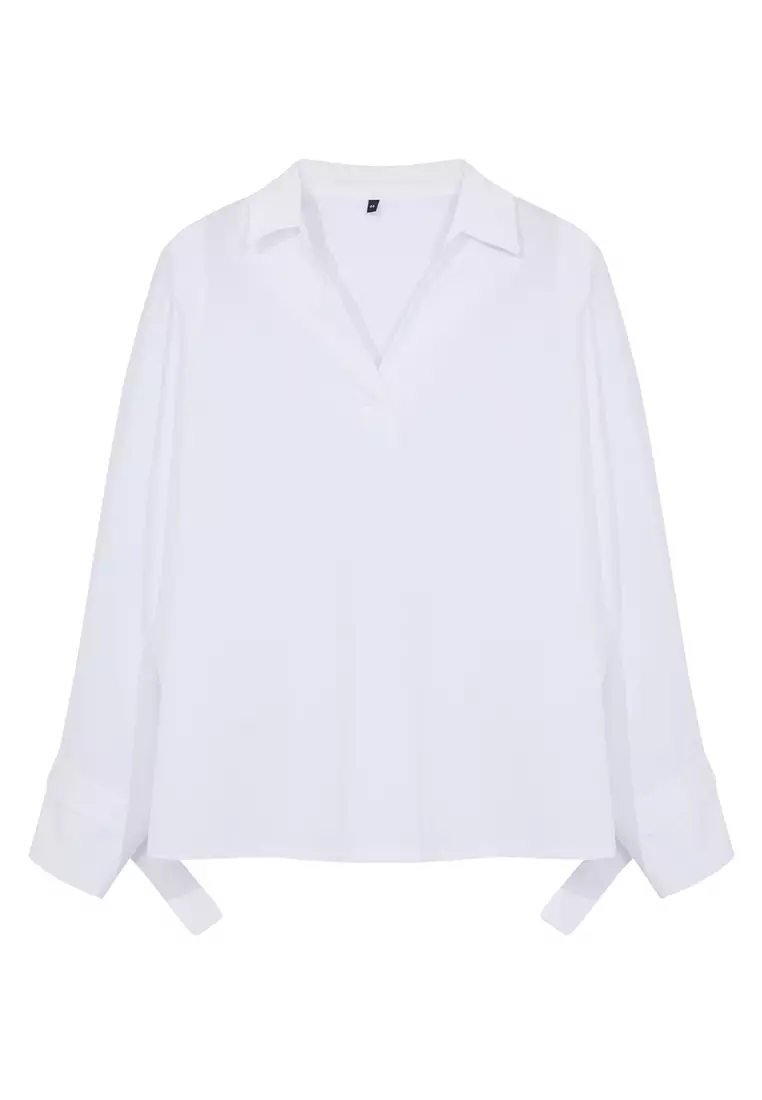 Plus Size Gathered Back Blouse