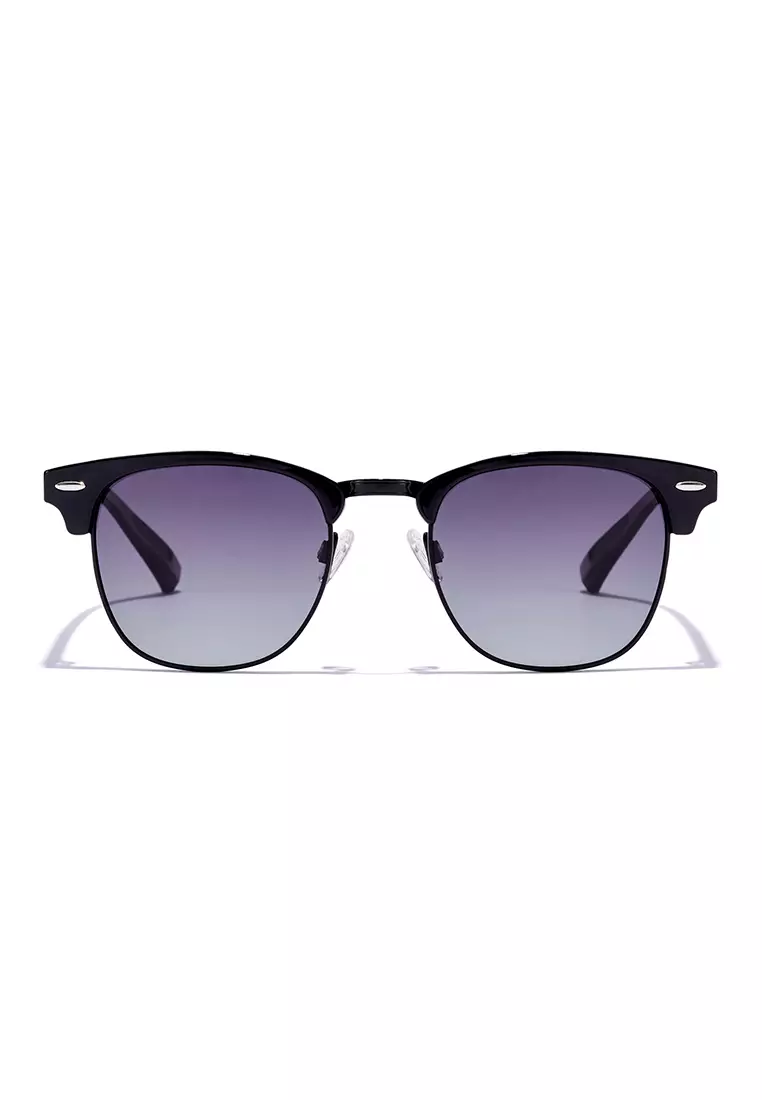 HAWKERS Classic Bold Polarized Black Matte Grey Sunglasses For Men And Women, Unisex. Official Product Designed In Spain