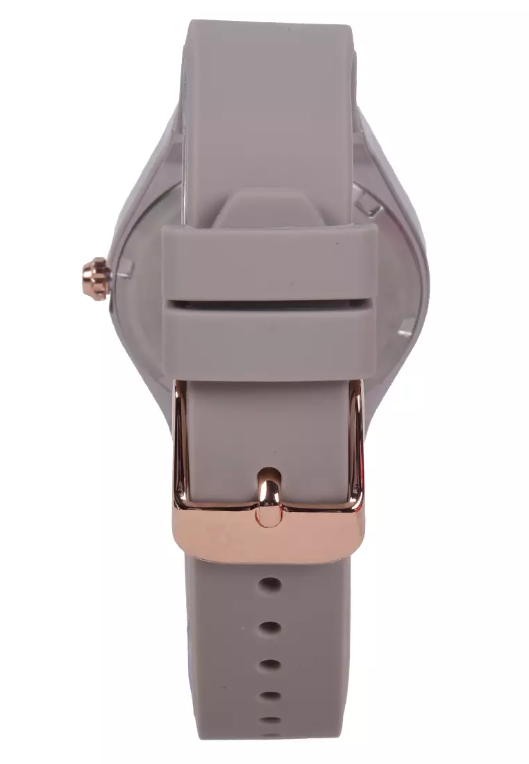 Alexandre Christie - Jam Tangan Analog Wanita - Grey - Rubber Strap - 2A07 LHRRGGR