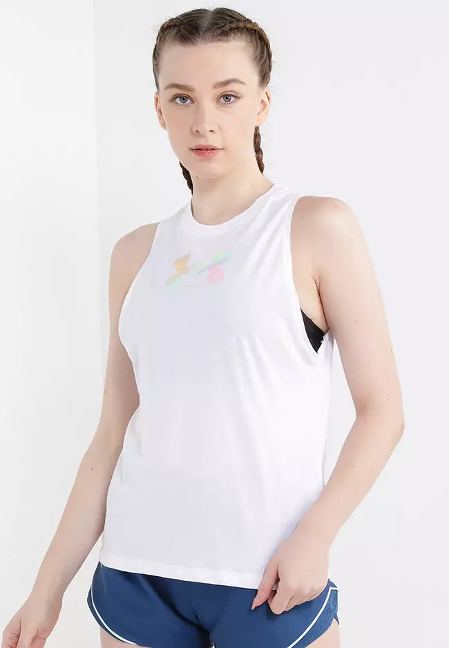 Under armour hotsell white tank top