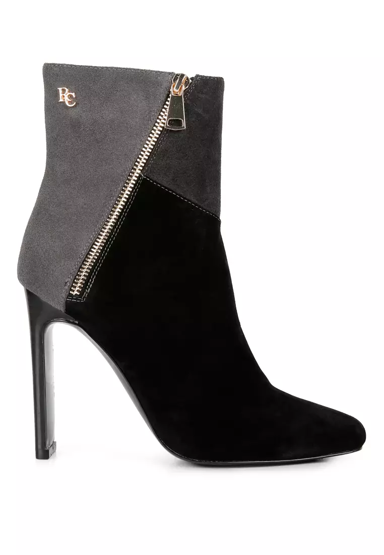 Discount on Rag & Co.  shoes - SKU: Black Patchwork Suede Ankle Boots