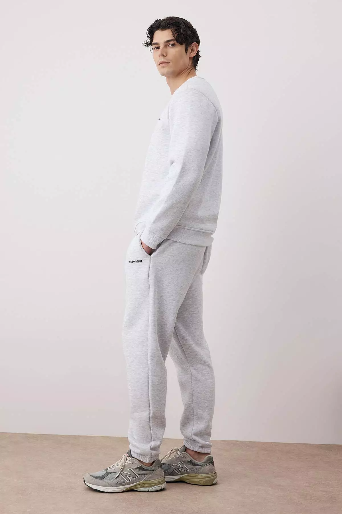 Grimelanj Regular Cut Text Printed Warm Sweatshirt Tracksuit