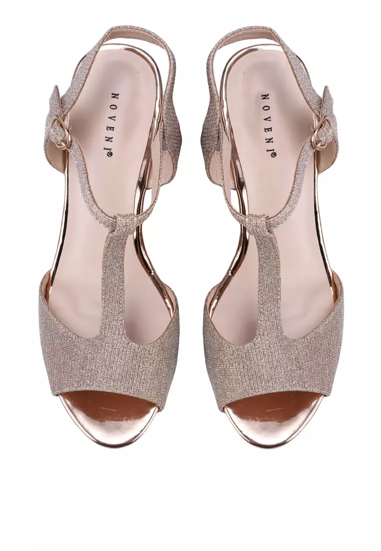 Sparkle Platform Block Heels