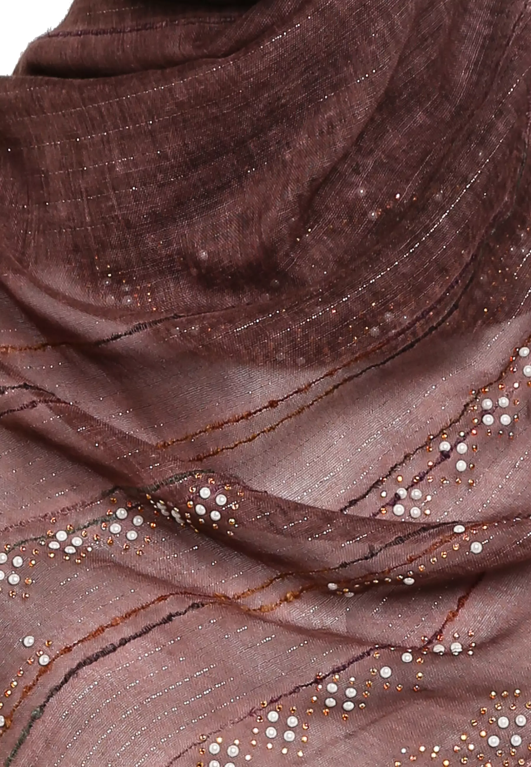 UZMA WIDE COTTON SCARF IN MAROON