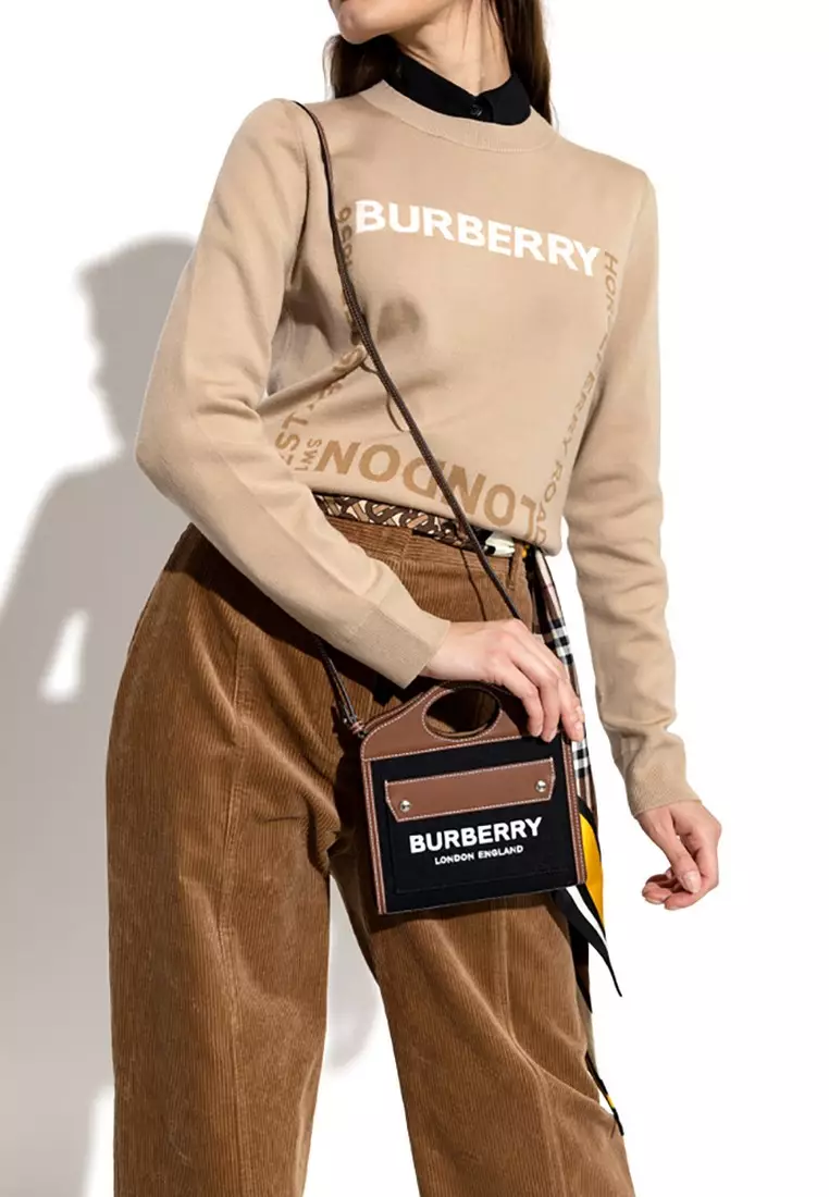 Burberry logo outlet bag