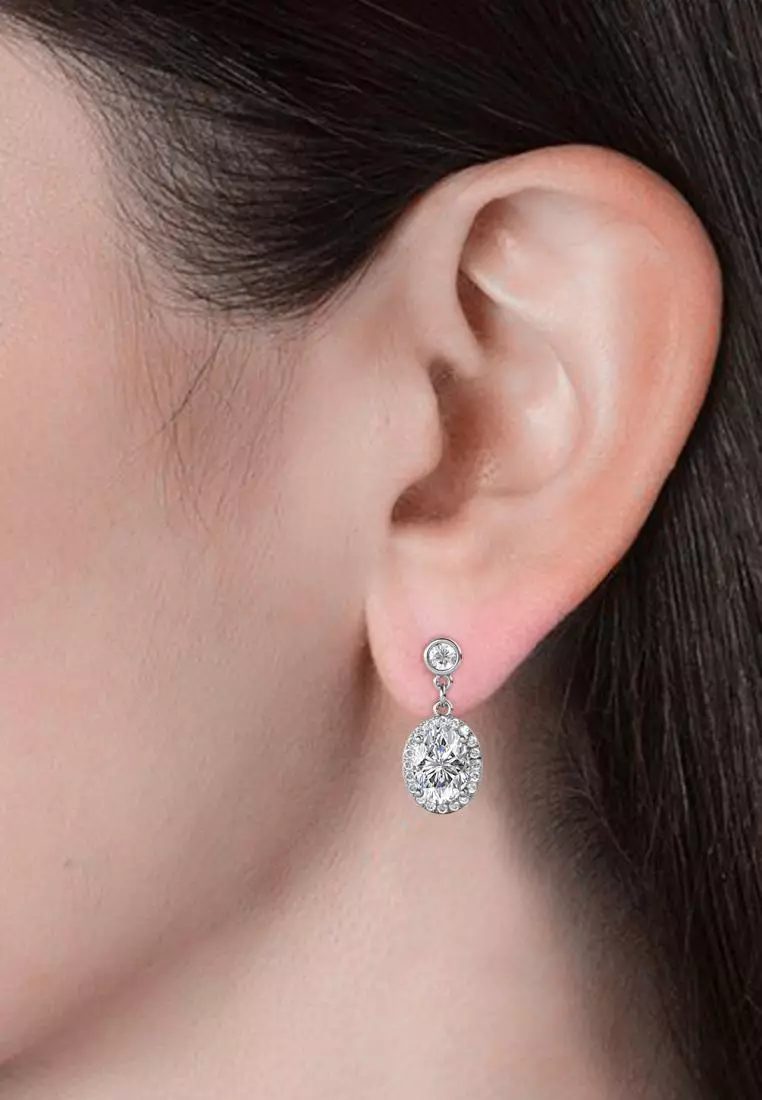 Berlian Moissanite Royaute Earring [GRA CERTIFICATE MOISSANITE DIAMOND] - Anting Moissanite Diamond 1,5 CT 925 Silver Celesta by Her Jewellery