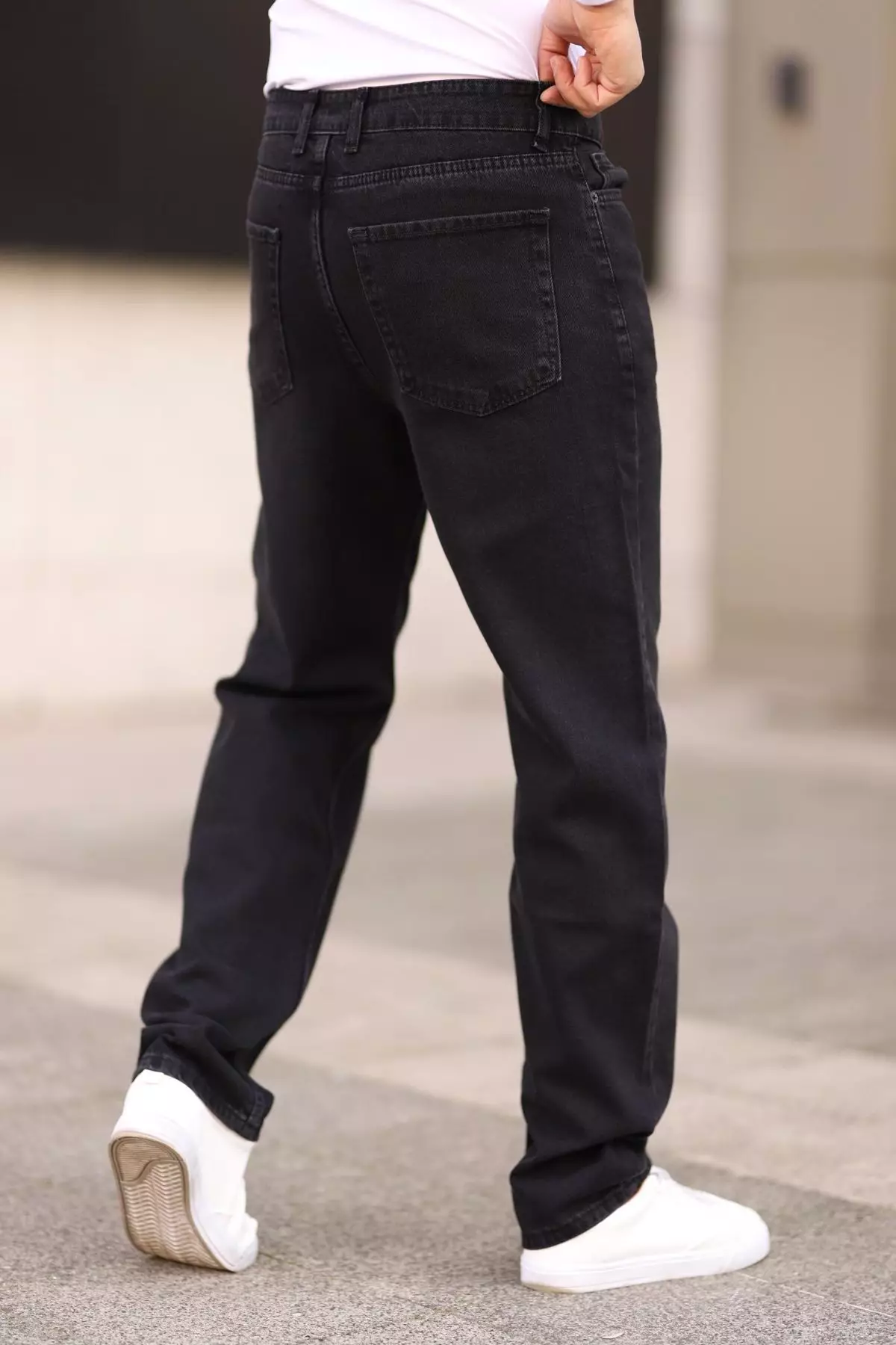 Black Baggy Fit Jeans Denim Trousers TMNAW24JE00027