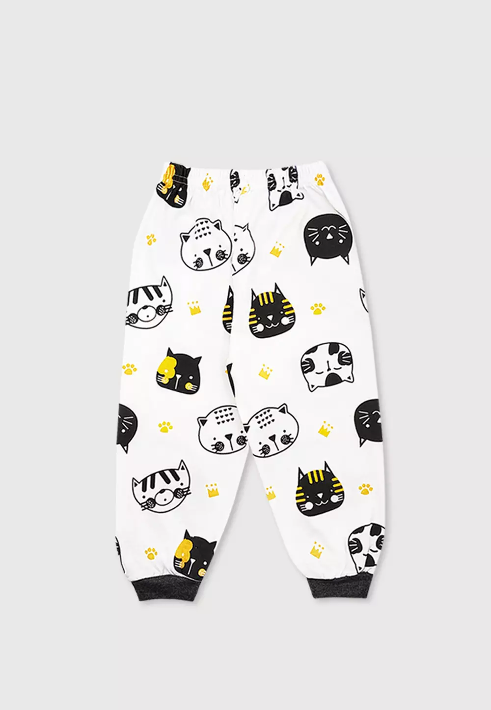 Wakakids Piyama Bayi Anak Laki Laki Baju Tidur Usia 6 Bulan Hingga 12 Bulan Motif Cat 4090 Abu Tua