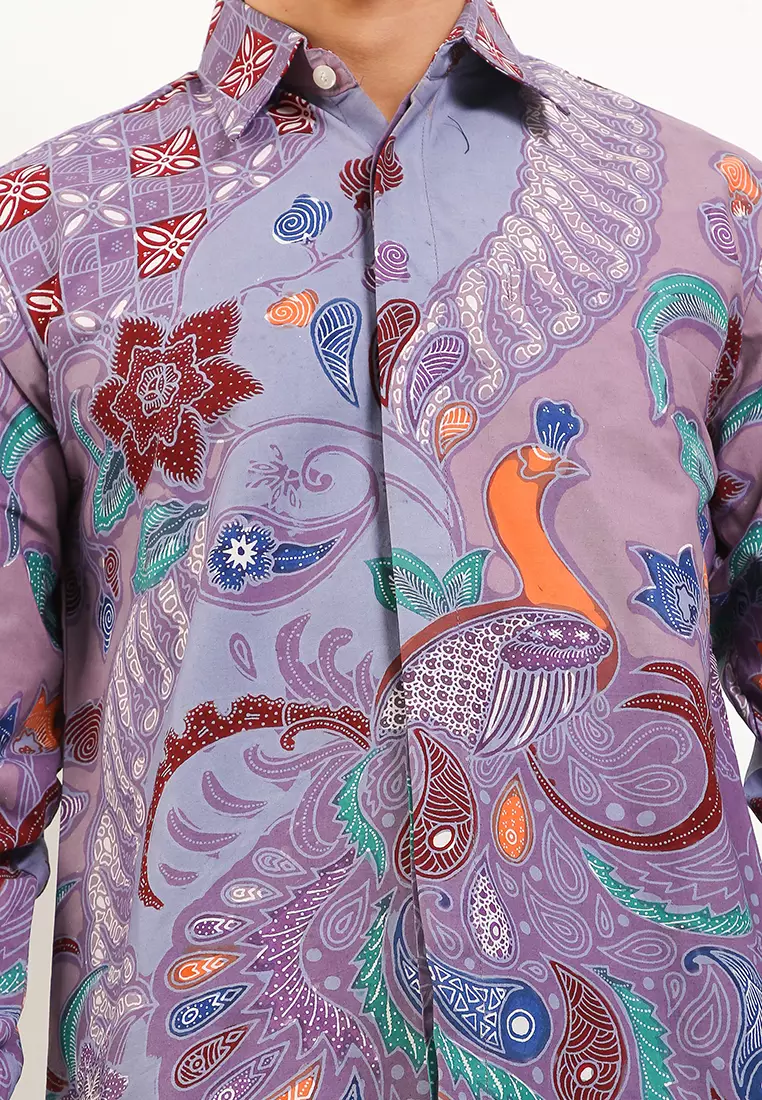 Numatya Kemeja Batik Tulis Premium Pria Casual Modern Lengan Panjang