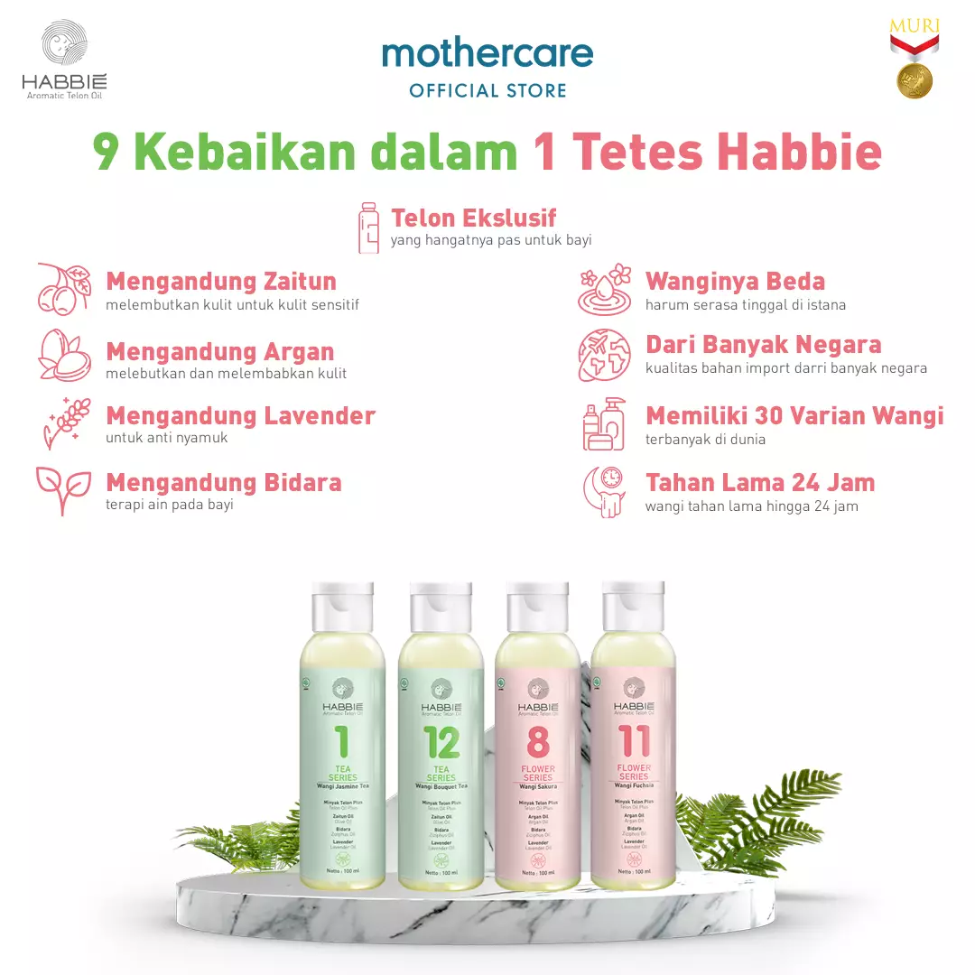 Mothercare Habbie Telon Sakura 100Ml - Minyak Telon Bayi