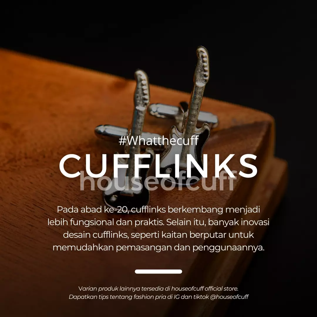 Houseofcuff cufflinks & jepit dasi pin tie set warna gold X035