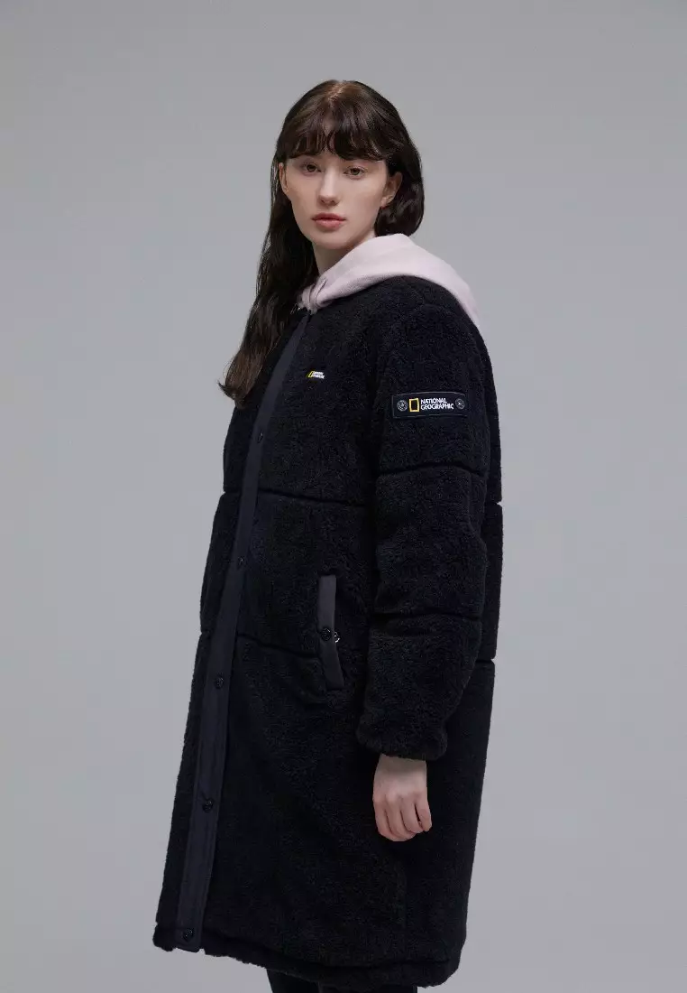 女裝WEIGELA長版抓毛絨外套