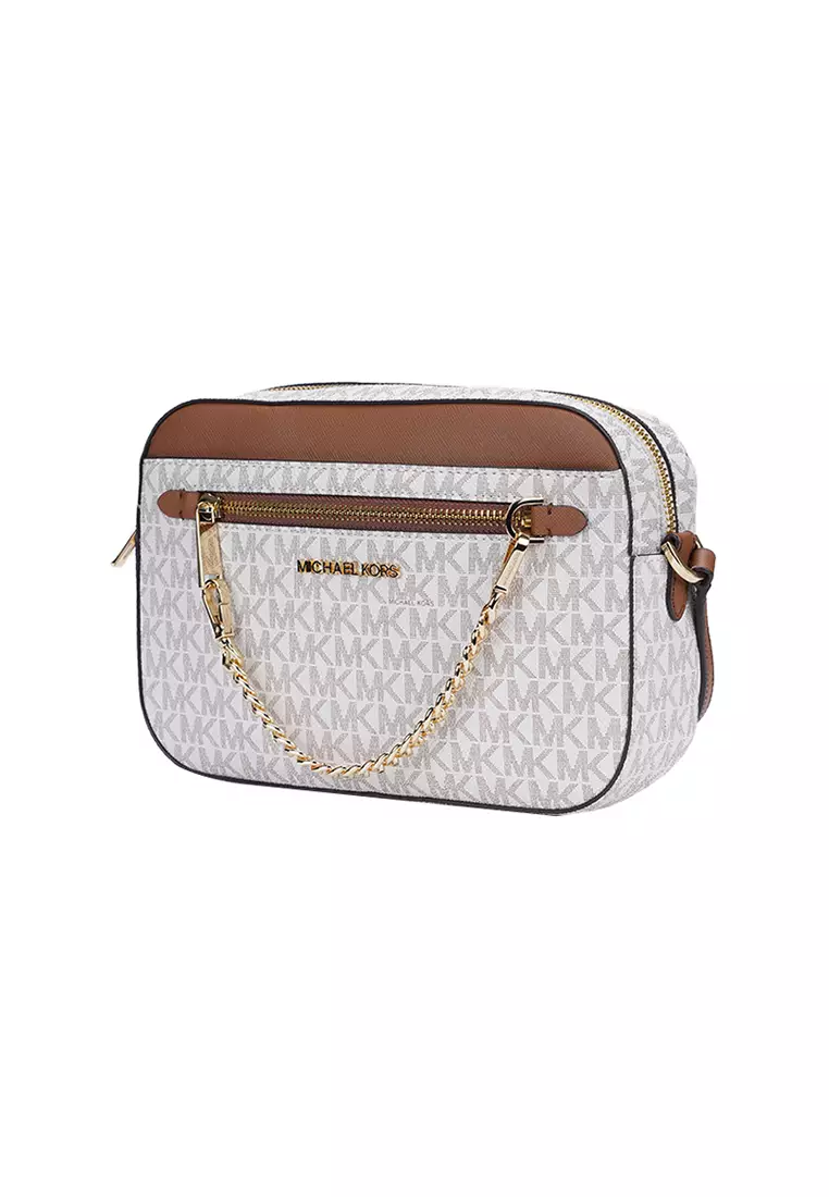 Jet Set Large Logo Crossbody Bag In Vanilla 35S1GTTC9B