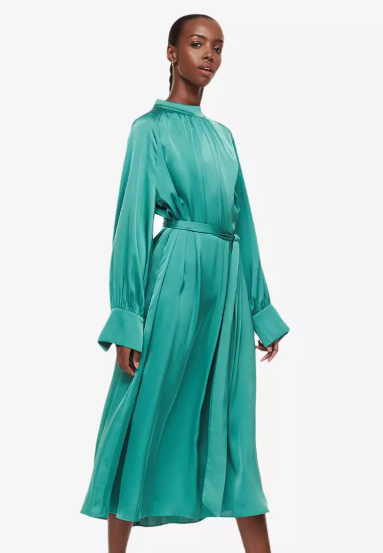 Satin tie top belt