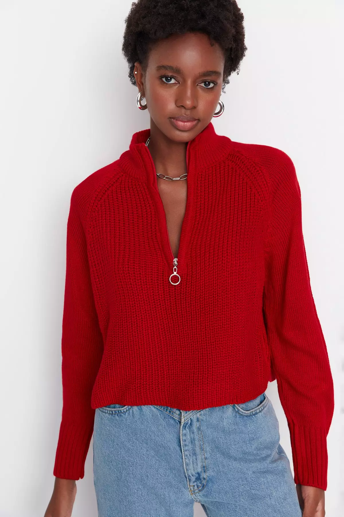 Trendyol Crop Zipper Sweater 2024 Buy Trendyol Online ZALORA
