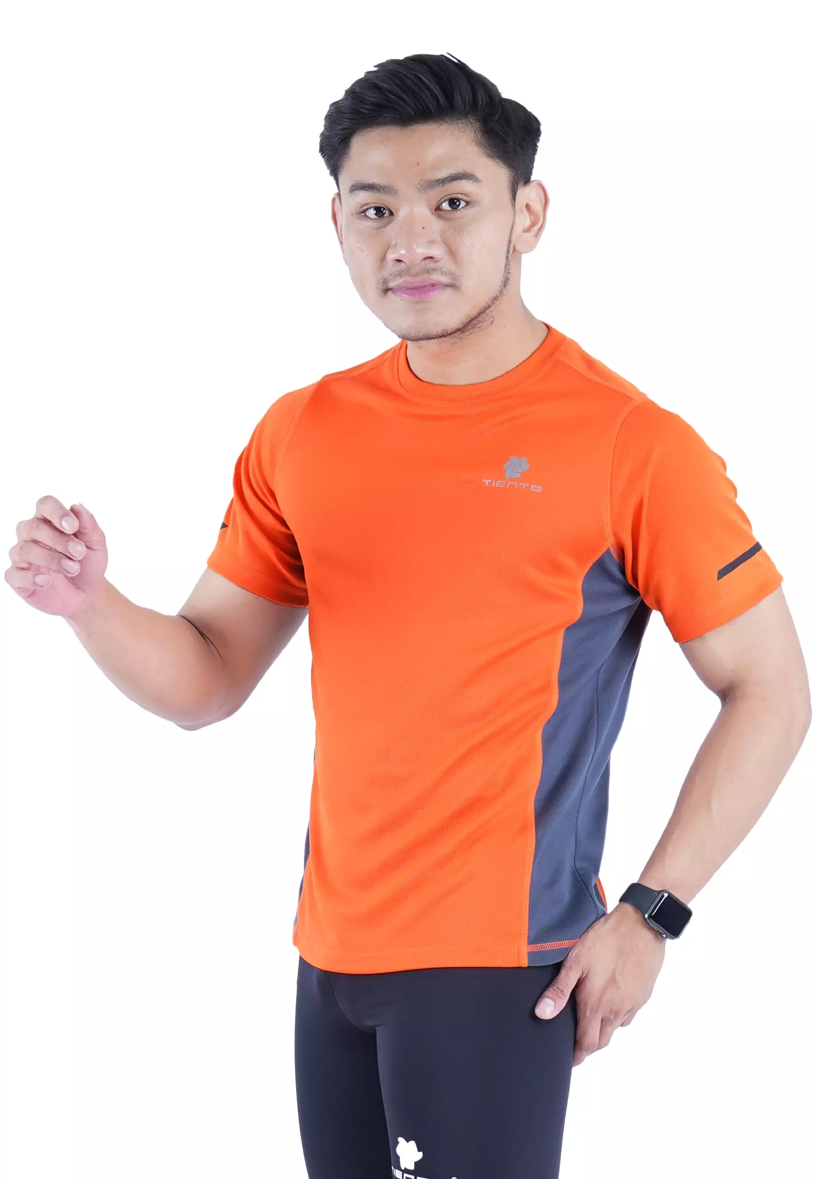 Tiento Kaos Olahraga Lari Baju Running Gym Dry Fit Extra Lite Pria