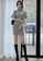 Crystal Korea Fashion grey Korean slim elegant lady dating dress 494DDAA63BFDEAGS_7