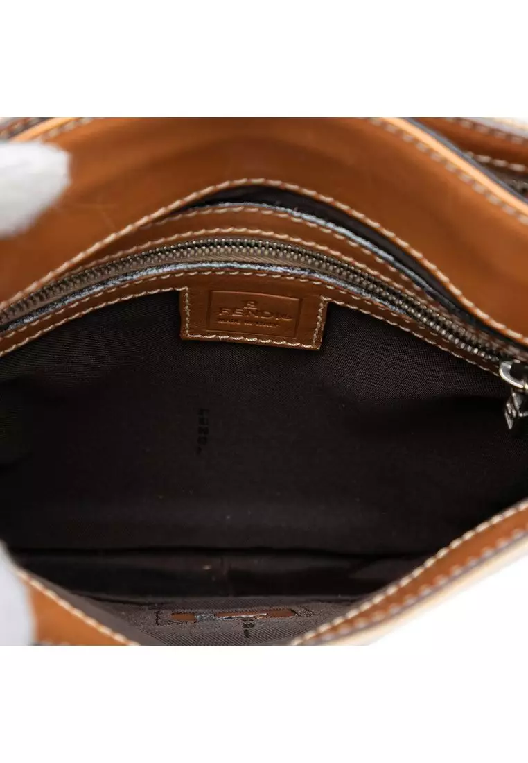 Pre-Loved Fendi Canvas Ff Crossbody