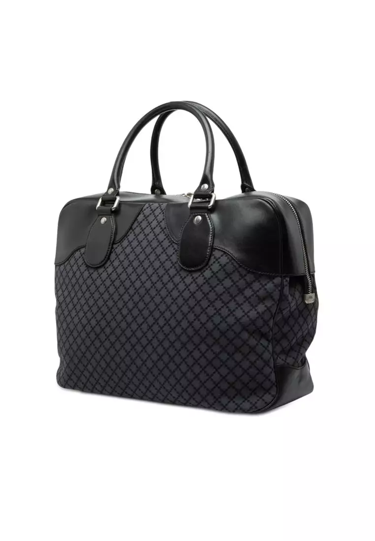 Pre-Loved Gucci Diamante Canvas Travel Bag