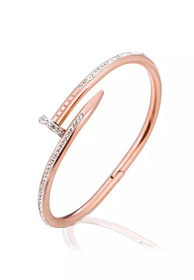 Nail bracelet rose gold discount