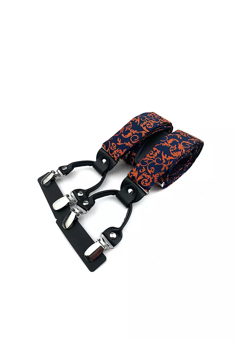 Men's Adjustable Elastic 6 Clips Suspenders