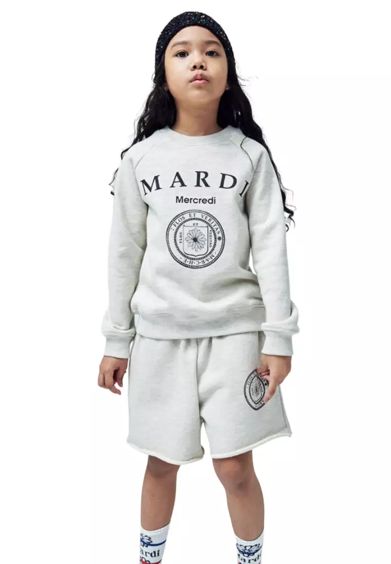 Jual Mardi Mercredi [KIDS] Sweat Short Marche Emblem Oatmeal