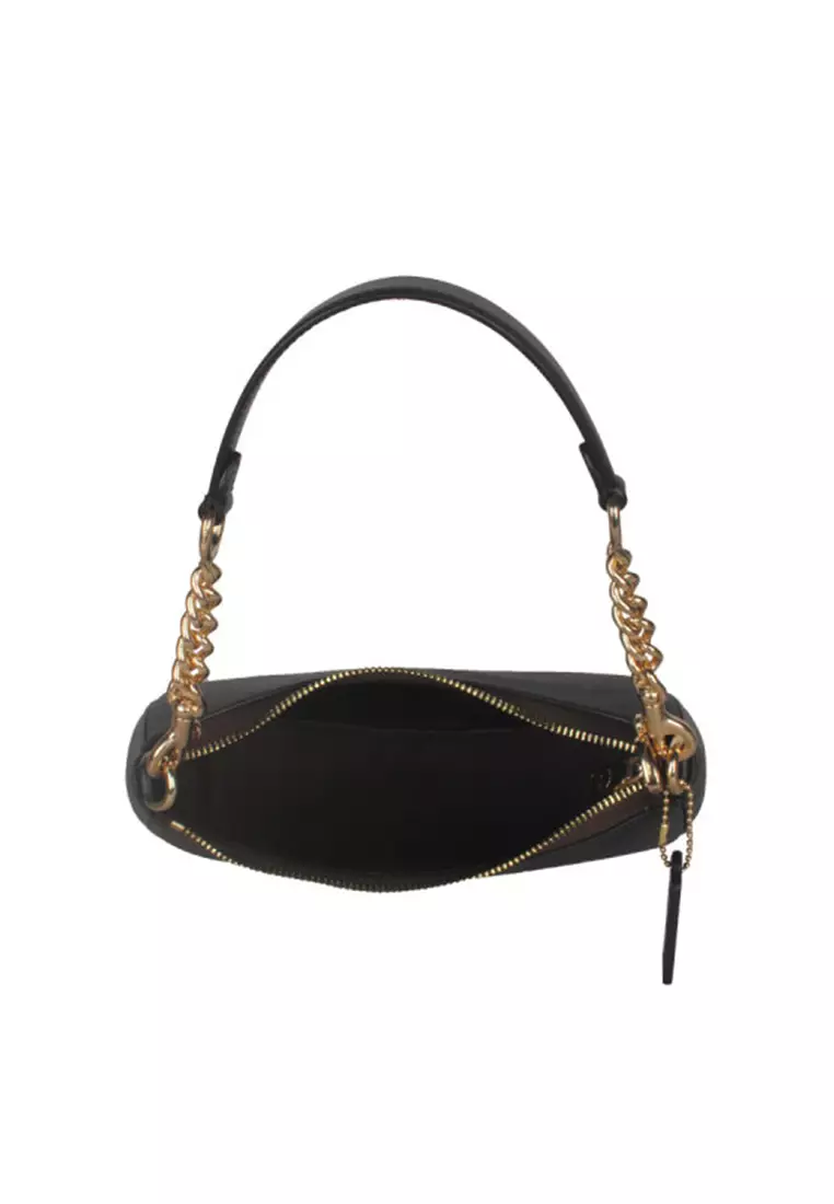 Women's Walnut-Black Shoulder Crossbody Handbag