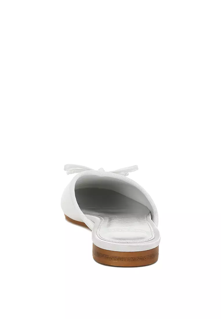 Bagal Detail Pita Satin Warna Putih