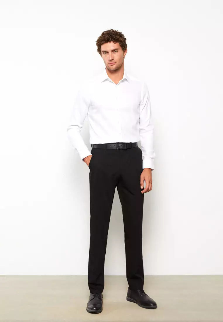 White long sleeve black pants sales