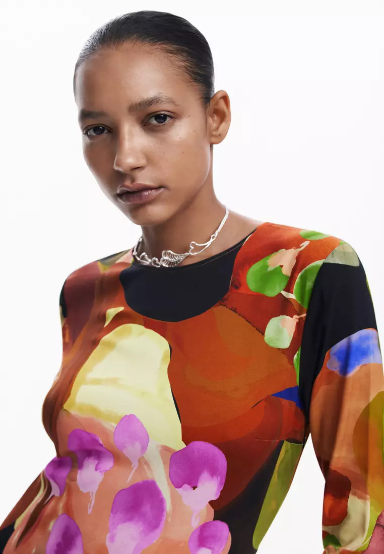 Desigual Woman Printed midi dress M. Christian Lacroix.