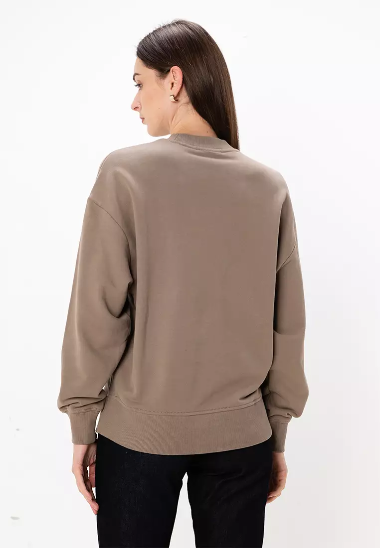 Calvin klein logo crew neck sweatshirt top