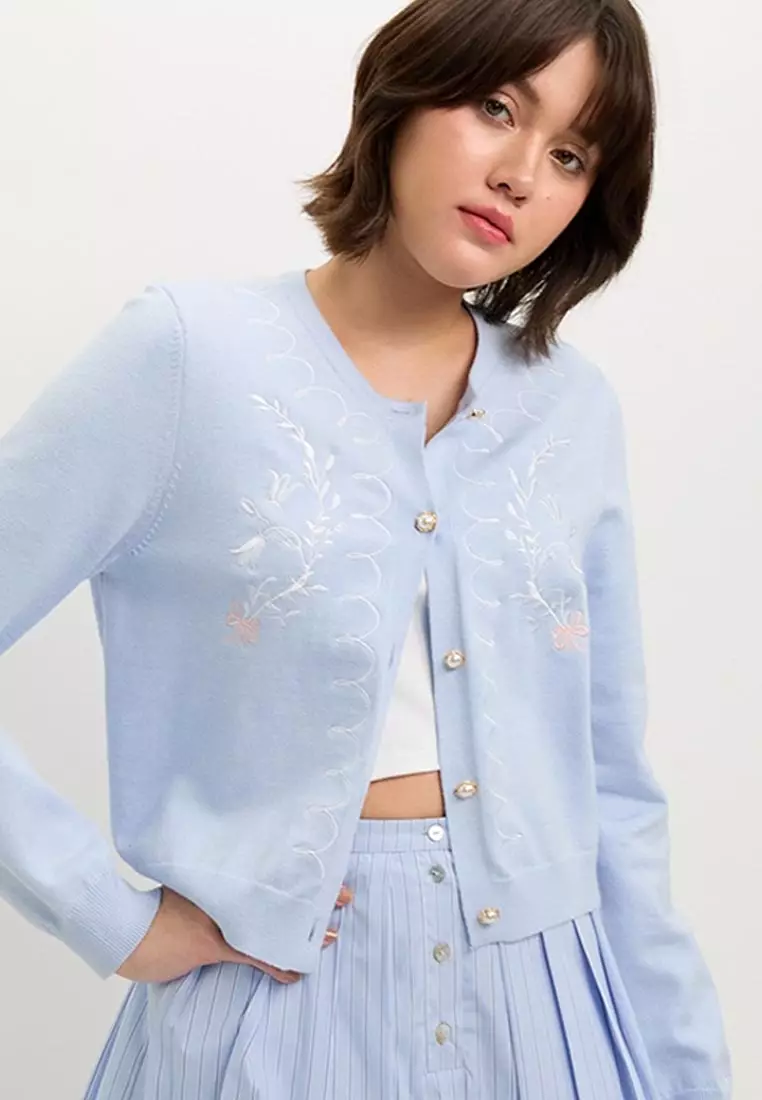 Embroidered Cardigan