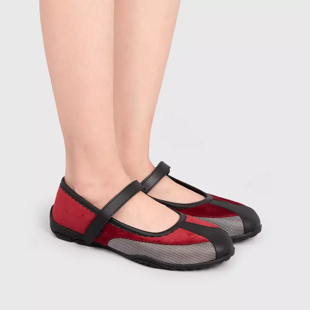 Adorable Projects - Necya Flat Shoes Maroon - Sepatu Wanita