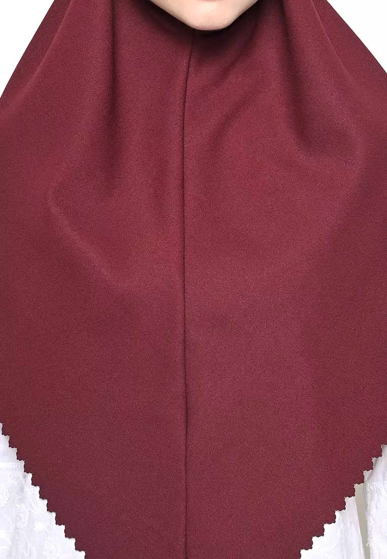Bergo Sameera Hijab Instant Lasercut Maroon