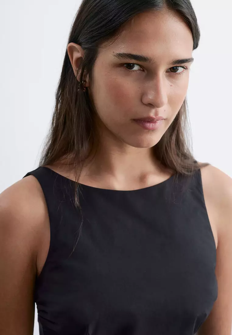Tie-Back Midi Dress