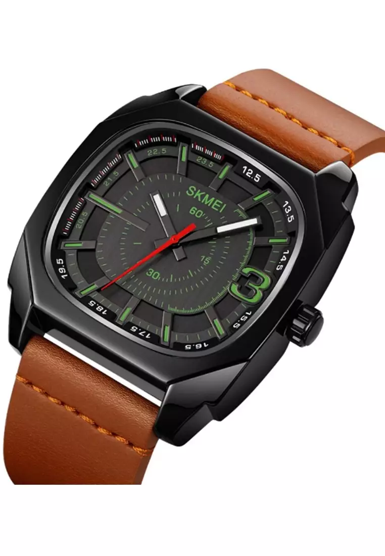 Jam Tangan Analog Pria Waterproof Strap Tali Material PU Leather GN69 ORIGINAL