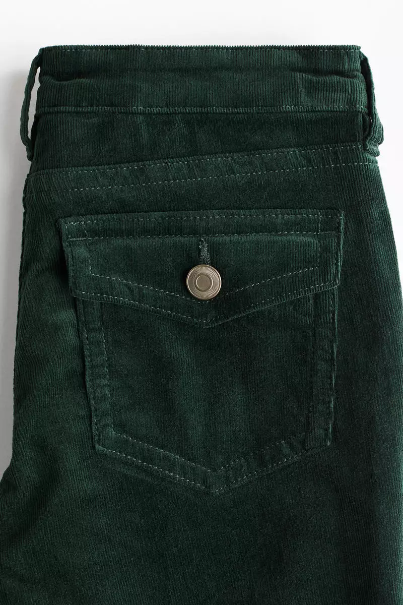 Flared corduroy trousers