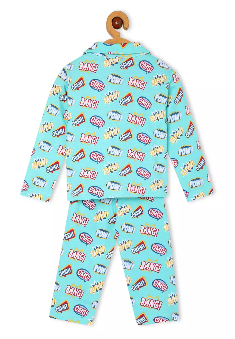 Baby and Kids Pajama Nightsuit Set- Mighty Fighter