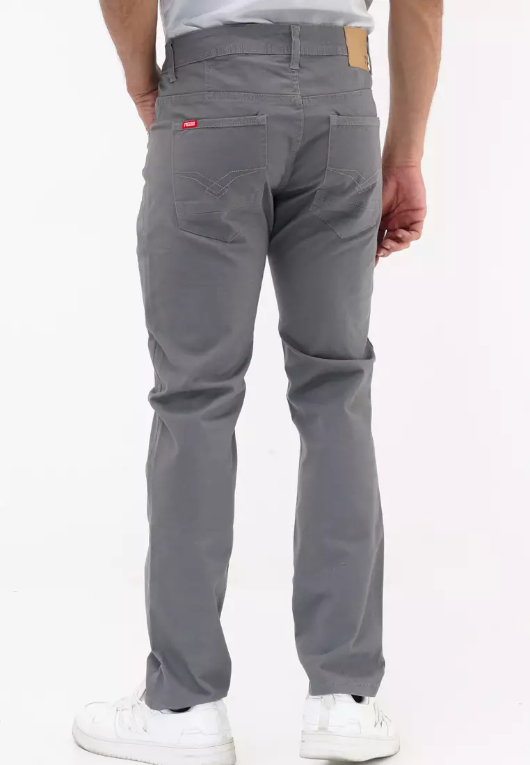 Colored Long Pants Slim Tapered Stretch