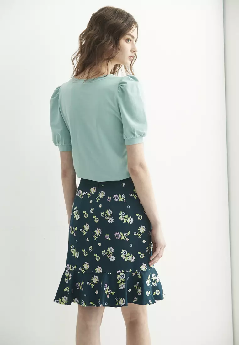 Embroidered fishtail skirt best sale