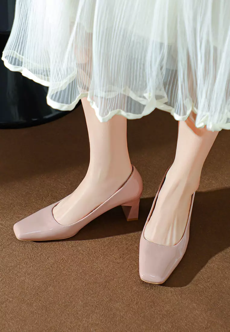 5CM 方頭漆皮高跟鞋 BY2355-3