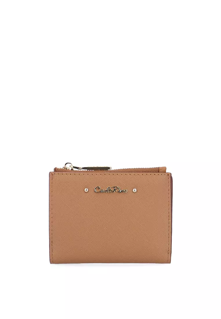 Gabbie Short 2 Fold Wallet - Dark Beige