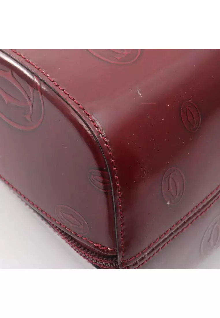 Pre-Loved Cartier happy Birthday Backpack rucksack leather Bordeaux