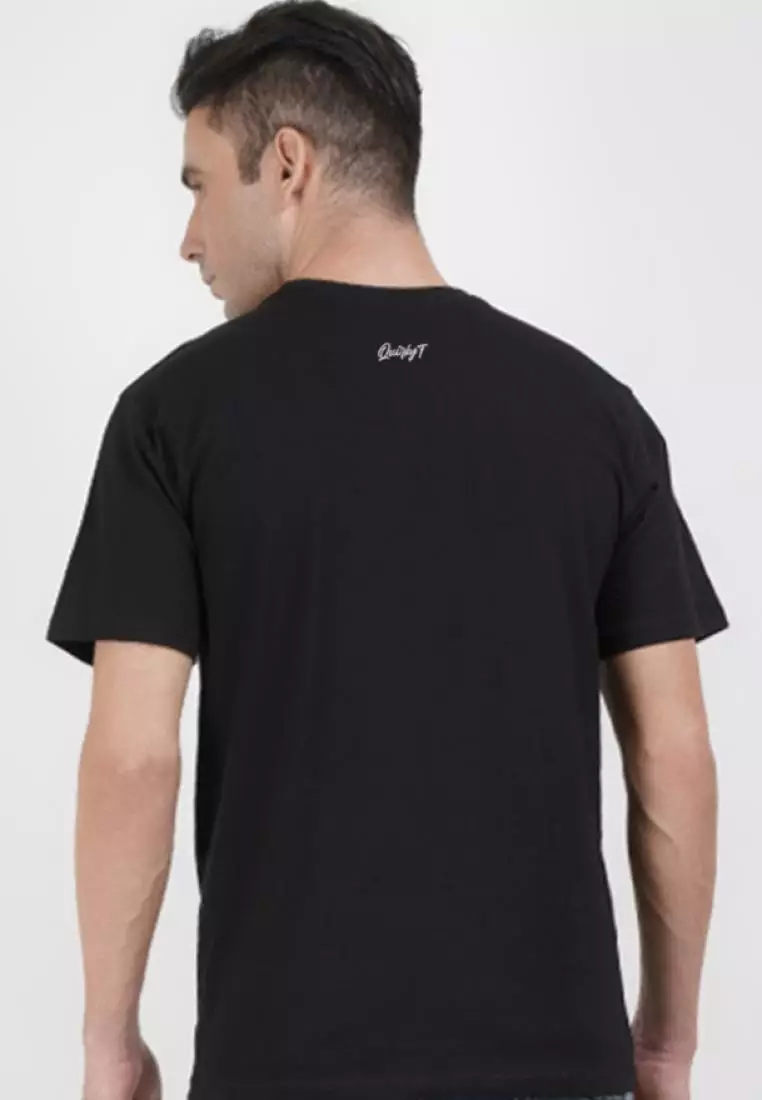 Travel Addict Black Cotton Short Sleeve Crew Neck Regular Fit T-Shirt