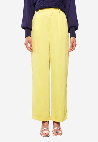 LC WAIKIKI yellow High Waist Standard Fit Women's Trousers B00F1AACB4AEEBGS_1