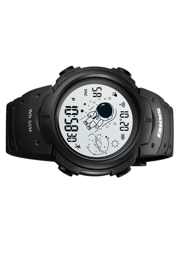 Jam Tangan Digital Pria - 1820 - Black White ORIGINAL