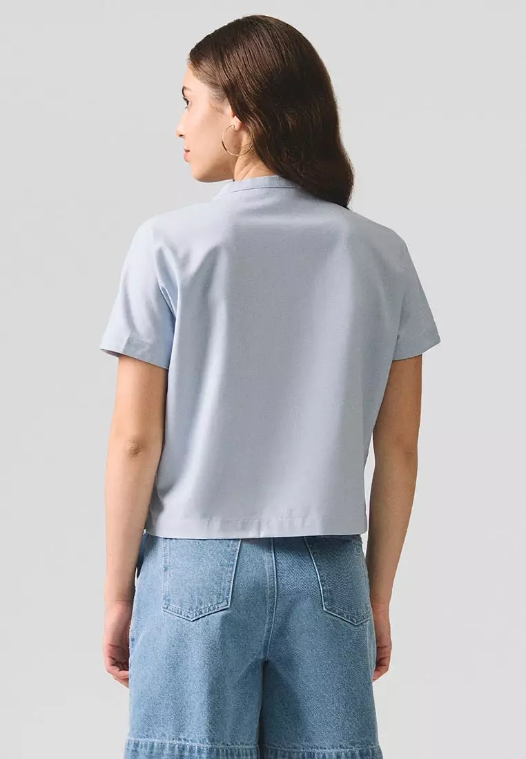 Y-Placket Button Down Shirt